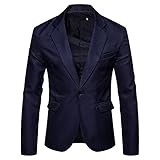 oglccg Business Blazer Männer Modisch Anzugjacke Einfarbig Sakko Slim Fit Jacket Business Anzugsakko Hochzeit Party Herrenjacke Anzug Mantel Slim Fit B