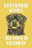 Rottweiler Lovers Are Born In December Edt 9: Birthday Gift for Rottweiler Lover, Rottweiler Lovers Gifts, Cute Rottweiler Notebook - 120 Pag