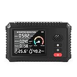 5-IN-1 Luft Qualität Monitor, Digital Air Qualität Detektor, Indoor Temperatur Feuchtigkeit Sensor, CO2 Meter TVOC Formaldehyd HCHO Detektor, Multifunktionale Luft Detektor Echt-Z