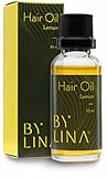 BYLINA Haaröl ohne Silikon und Parabene - aus kaltgepressten Bio Ölen, Arganöl, Jojobaöl, Mandelöl & Brokkolisamen-Öl für kaputtes und trockenes Haar (Lemon)