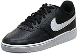 Nike Damen Court Vision Low Sneaker, Black White, 39 EU