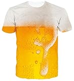 Spreadhoodie Bier T Shirts Männer Sommer Tops Oktoberfest 3D Druck Kurze Ärmel Lustige Beiläufige Shirt Top Tee Clothing Gelb XXL