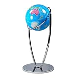 Globus 19,6'Bodenstehender Weltglobus Antike Geographische Globen Mit Silbernem Ständer 720°Drehbarer Großer Erdkugel Für Zuhause Geografische Globen (Color : World globe C)