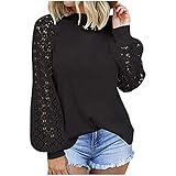 HHOP Damen Hoodie Oversize Oberteil Damen sexy Jeans Hemd Frauen Sommer Oberteile Damen Pullover sexy Winter Bluse mit fledermausärmel Oversize Pullover Damen Baumwolle Langarm Damen Ob