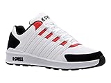 K-Swiss Herren Vista Trainer Sneaker, White/Black/RED, 42 EU