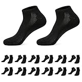 FARCHAT Socken Damen 39-42 Sneaker Schwarz Herren Baumwollesocken Kurzsocken Unisex 12