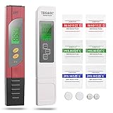 FORMIZON pH Messgerät TDS Messgerät EC und Temperatur 4 in 1 Set, TDS PH EC Meter Wasserqualitätstest Messgerät mit Auto Calibration Funktionfür für Trinkwasser, Pool, Schwimmbad,