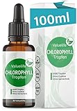 CHLOROPHYLL TROPFEN 100ml - flüssig aus reinem Alfalfa - 200mg liquid Chlorophyll je 60 Tropfen - Vegan, natürlich, ohne Konservierungsstoffe, ohne Zusätze - VALUELIFE