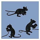 LHaoFY. Postmodernes Harz Tier Rat maustisch Lampe kleine Mini Maus süß LED Nachtlichter Home Decor Schreibtischbeleuchtung Bettlampe (Body Color : Ivory)