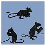 LHaoFY. Postmodernes Harz Tier Rat maustisch Lampe kleine Mini Maus süß LED Nachtlichter Home Decor Schreibtischbeleuchtung Bettlampe (Body Color : Ivory)