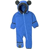 Plüsch Strampler Baby Neugeborenes Fleece-Overall Karikatur Bär Unisex Warm Winter Jumpsuit Säugling Jungen Mädchen mit langem Reißverschluss und Kapuze Overall Plüsch Kostüm Kleinkind Schneeanzüg