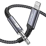 [MFi-zertifiziert] AUX-Kabel für iPhone im Auto Lightning auf 3.5 mm Klinke Kabel für Heim-Stereo/Lautsprecher/Kopfhörer, kompatibel mit iPhone 12/Pro mini/max 11 SE XR XS iPad-g