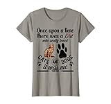 Lustig Once upon a time there was a girl who loved cat & dog T-S