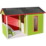 SOULET Spielhaus Cyrielle mit Anbau (Gartenhütte, Holzhaus, Kinderspielhaus für 4 Kinder, Hochwertiges und unbehandeltes Trockenholz Kiefer) 785700