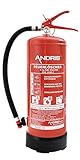 Orig. ANDRIS® Marken-Feuerlöscher 6kg ABC Pulverlöscher der Starke Profi mit 12 LE mit Manometer inkl. Universal-Wandhalterung, Standfuß und Orig. ANDRIS® Prüfnachweis mit Jahresmark