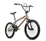 breluxx® 20 Zoll BMX Totem Olive, 360° Rotor-System, Freestyle Freilauf - 4 Peg