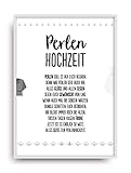 Hochzeit Karte PERLENHOCHZEIT Kunstdruck 30. Hochzeitstag Perlen Brautpaar Bild ohne Rahmen DIN A4