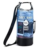 Dry Bag 10l und 20l - Wasserdichter Beutel |Als Camping Zubehör | Schlauchboot | Kajak | Rafting | Kanu | Schwimmen | Strand | Bootfahren | Camping | Tauchen| Paddling| Surfen| Angeln (Blau,20L)