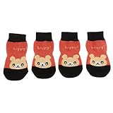 MagiDeal Satz von 4 Stücke Modische Hundesocken, Winter Zubehör für Haustier Hund Katze Welpe - Große und Muster Auswahl - Muster #2, XL