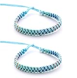 DonDon 2 bunte Unisex Freundschaftsarmbänder bzw. Partnerarmb