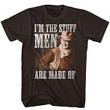 John Wayne American Legend Hollywood Schauspieler Stuff Men Made of Adult T-Shirt Tee - Braun - X-Groß