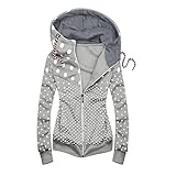 Kapuzenpullover Damen,Damen Große Größen Lang Outdoor mit Kapuze Schwarz Braun Fleece Jacke Mantel Plüsch Wintermantel Plüschjacke Kapuzenjacke Herbstjacke Herbstmantel Winterjacke Fleecejack