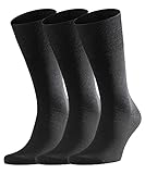 FALKE Herren Airport 3-Pack M SO Socken, Schwarz (Black 3000), 41-42 (UK 7-8 Ι US 8-9) (3er Pack)