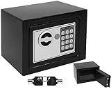 ISO TRADE Safe Möbeltresor Elektronik Zahlenschloss Dokumententresor Wand Schlüssel Geldschrank Schwarz 8799