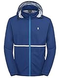 Little Donkey Andy Herren leichte Jacken Windbreaker zum Laufen Radfahrenz, Blau XL