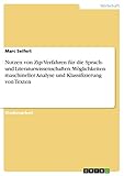 Nutzen von Zip-Verfahren für die Sprach- und Literaturwissenschaften. Möglichkeiten maschineller Analyse und Klassifizierung von Tex