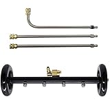 Hochdruckreiniger Fahrwerksreiniger, EDIONS 16 Zoll Oberflächenreiniger für Druckreiniger Unterboden Autowasche mit 2 stück Verlängerungsstab und 1 Stück 90 Grad gebogener Zauberstab, 4000 PSI