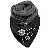 Soupliebe Multifunktionstuch Damen Mit Knöpfen Frauen Kuschelig Flauschig Herbst Warm Musselin Tuch Dreieck Tücher Gray Rosa Hijab Kopftuch Unisex XXL Schal H