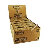 PINOFY Papes Endlessrolls [24 + Stopfer] Papers Rolls Ungebleicht Braune Endlesspapers Big Box | Natürliche Rolling Paper Blättchen Lang Smoke | Endlospap