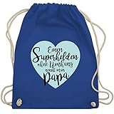 Vatertagsgeschenk Papa Tochter & Sohn Kinder - Papa - Superheld ohne Umhang - schwarz - Unisize - Royalblau - Einen Superheld ohne Umhang nennt man Papa - WM110 - Turnbeutel und Stoffb