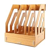 Ablagesysteme File Cabinet Datei Halter aus Holz Akten-Halter Datenspalte Mehrschichtige Ordner Storage Box Buchständer Racks Decorationsbookends Schreibtisch Bürobedarf Schreibw