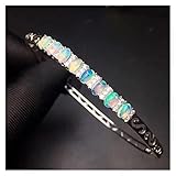 MLKJSYBA Armband Das Beste Hochzeitsgeschenk Opal Bangle 925 Silber Mode Opal Armreif Opalarmb