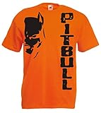 Generico t-Shirt Pitbull Fight Hund Dog Kickboxen Boxen auch für Kinder(XXXL, Orange)