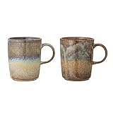Bloomingville Tasse Dahlia, braun, Keramik, 2er S