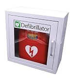 Saver One AED Defibrillator A1 (SVO-B0847) (vollautomatische Schockauslösung) mit Metallwandkasten und AED-Standortwink