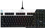 Logitech G PRO K/DA Mechanische Gaming-Tastatur, League of Legends Gaming-Zubehör, US QWERTY-Layout - Schwarz/Weiß