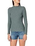 ONLY Damen ONLEMMA L/S HIGH Neck TOP NOOS JRS T-Shirt, Balsam GreenDetail:Melange, XL