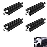 Orgry 4 Stück 2020 V Typ CNC 3D Drucker Teile Europäischer Standard eloxierte Linearschiene Aluminium Profil Extrusion für DIY 3D Drucker (500 mm, schwarz)