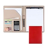 YZSHOUSE Portfolio Padfolio Ordner Padfolio Organizer Schreibmappe Leder Dokumentenmappe Konferenzmappe A4 3 Ringbuch Padfolio Aktenmappe Konferenzmappe PU Leder Mit T