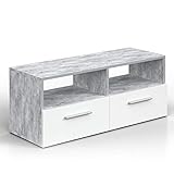 Vicco Lowboard Diego - Fernsehtisch Sideboard Fernsehschrank TV-Board Schrank (95cm, Grau Weiß)