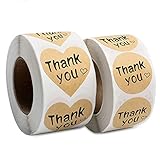 Amazon Brand - Eono 2 Rollen Liebe Aufkleber Label Aufkleber 500 Etiketten Rund Selbstklebend Geschenkaufkleber Valentinstag Crafting Scrapbooking für Geschenksticker H