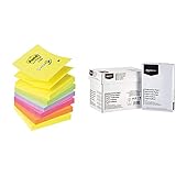 Post-It R330NR Z-Notes(76 x 76 mm) 6er Pack neongelb/grün/lila/pink/orange & Amazon Basics Druckerpapier, DIN A4, 80 g/m², 5x500 Blatt, Weiß