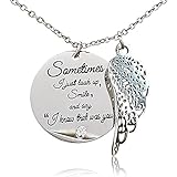 NMSLCNM Kette Anhänger Halskette für Damen Schmuck Geschenk, Diamant Verkrustet Engelsflügel Liebe Halskette für Sie Frau Freundin Mama Geburtstags Weihnachten Valentinstag Muttertag (D)