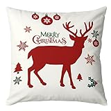 Kissenbezug Christmas 40x40,Kissenhülle Kurzer Plüsch Schneeflocke,Weich Zierkissenbezüge Beidseitiger Druck,Dekokissen Dekorative für Sofa Couch Wohnzimmer S