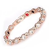 Quantum Health Magnetisches Germanium-negatives Ionen-titan-stahlarmband rosa g