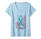 Damen „Not All Wunds Are Visible PTSD Awareness Veteran Graphic T-Shirt mit V